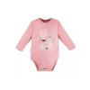 Hosszú ujjú body MELLOW rózsaszín
