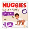 HUGGIES Extra Care nadrág 4, 9 14 kg, 38 db