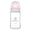 Canpol babies Széles szájú antikolikus palack ROYAL BABY 240ml rózsaszínű