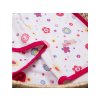 EEVI Pamut takaró 78x88cm fehér rózsaszín virágok 1