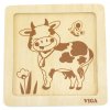 Viga fa puzzle 4 darab Cow 1