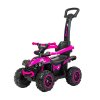 Baby Mix Mega gyerek egyensúlykerékpár, rózsaszín vezetőrúddal
