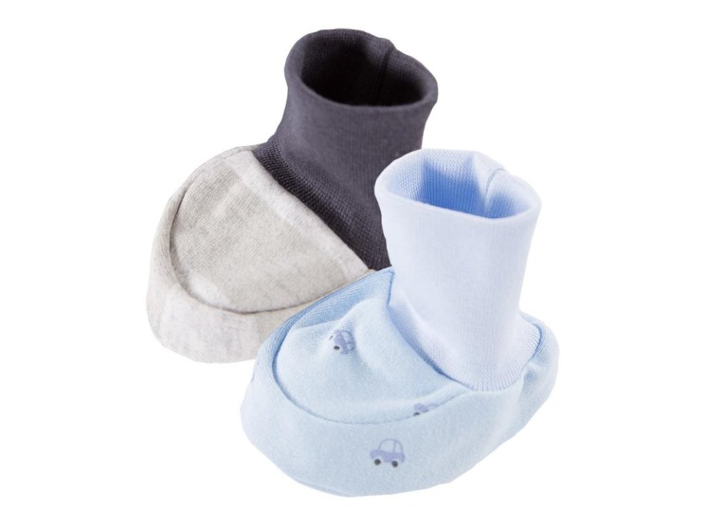 Detské topánočky modré šedé (2ks)