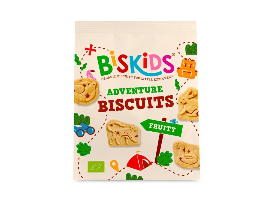 BISkids BIO detské celozrnné sušienky s kúskami jabĺk bez pridaného cukru 100 g