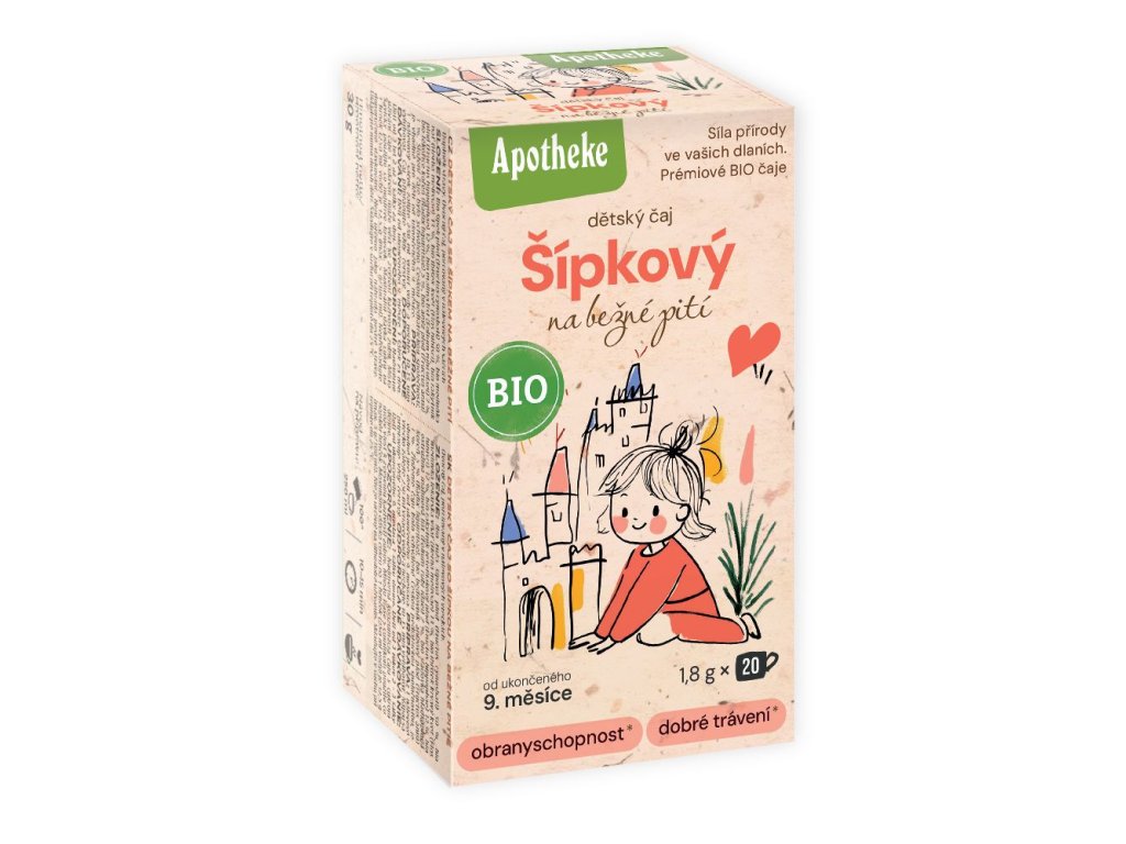 Apotheke BIO čaj detský Šípkový na bežné pitie 20x1,8g