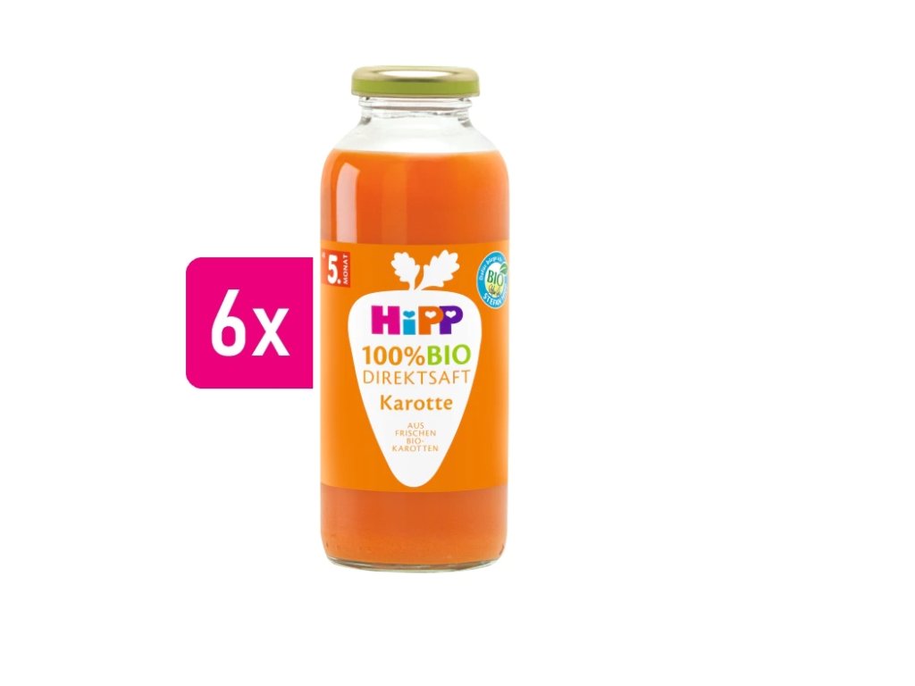 HiPP 100 % BIO JUICE Mrkvová šťava 6x330ml