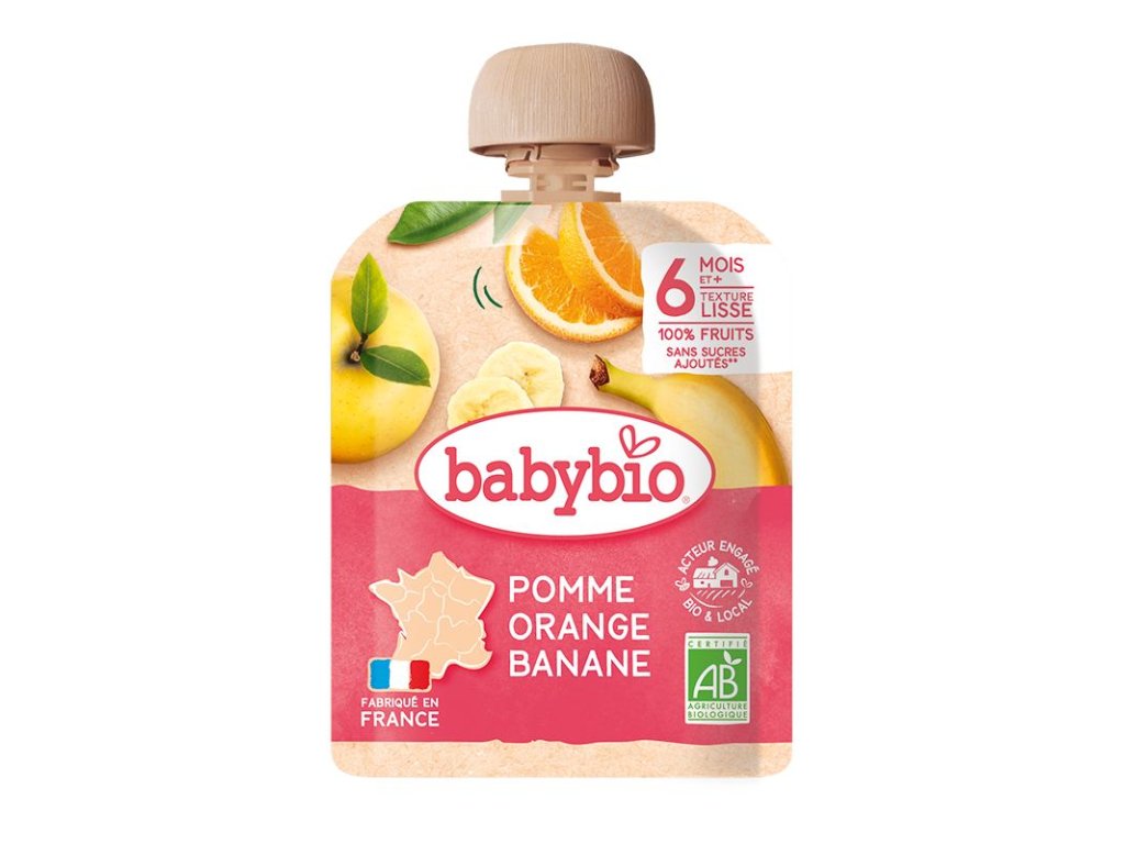 BABYBIO Kapsička jablko, pomaranč, banán 90g