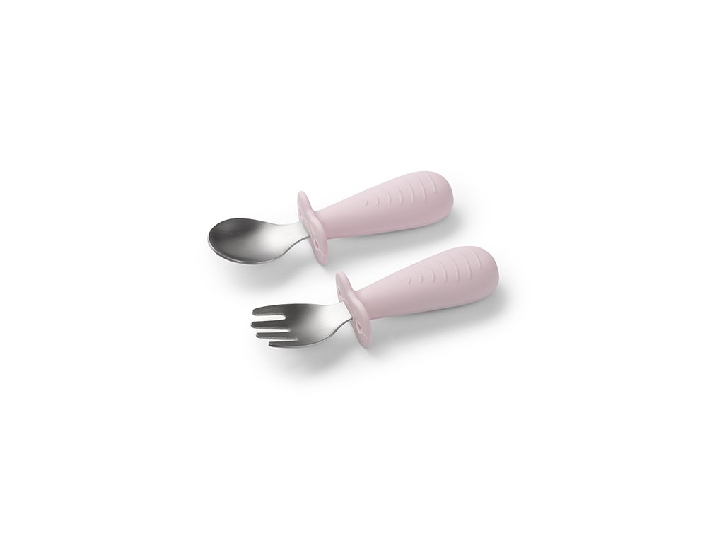 Babyono Detský príbor z nehrdzavejúcej ocele ružová