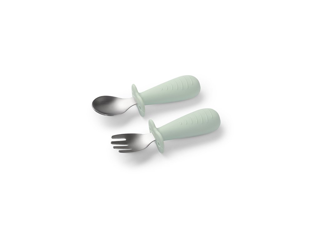 Babyono Detský príbor z nehrdzavejúcej ocele zelená