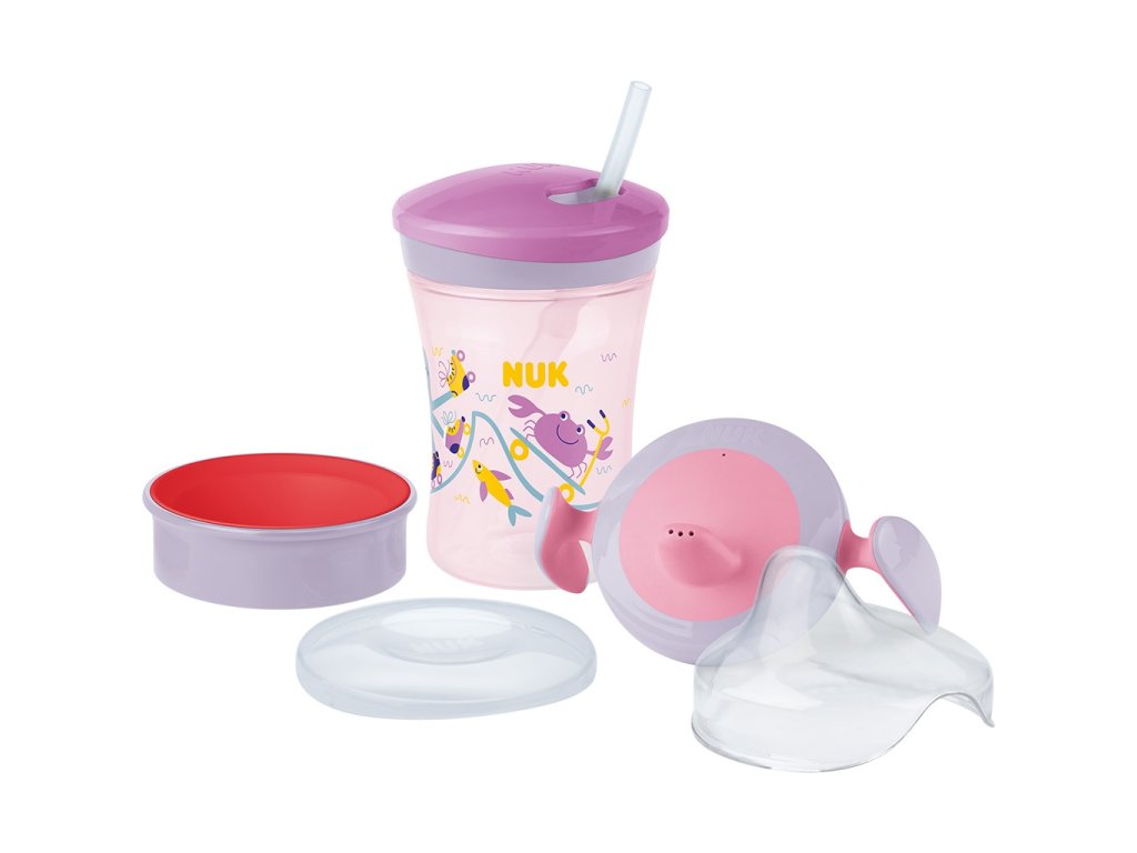 NUK Detský hrnček LEARN TO DRINK set holka
