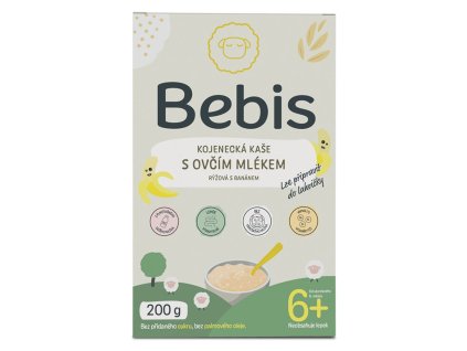 Bebis Detská kaša s ovčím mliekom - Ryža s banánom 200 g 1