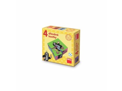 Drevené kocky Krtko 4 kocky