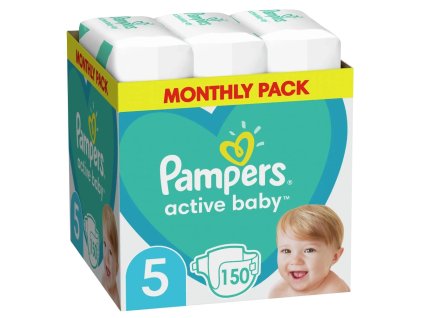 Pampers active baby 5 junior 11 16kg 150ks (mesačné balenie)