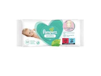 Pampers vlhčené obrúsky Sensitive 52ks