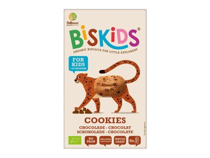 BISkids BIO detské celozrnné sušienky s belgickou čokoládou 120g
