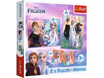 TREFL Puzzle 2v1 Zmrznuté princezné v ich krajine 1