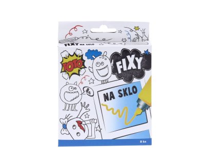 Fixy na sklo 8 farieb