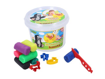 Modelína Krtko 300g (15 farieb + 3 vykrajovače)