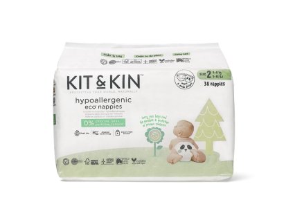 Kit & Kin Eko plienky 2, 4 - 8 kg, 38 ks