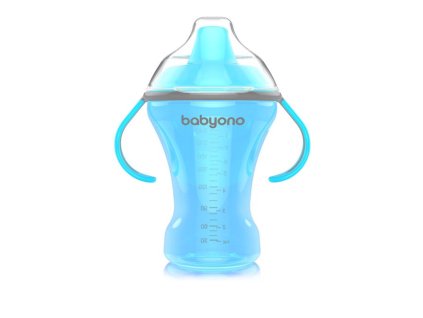 Netekutý hrnček s tvrdým náustkom NATURAL NURSING 260 ml - modrý