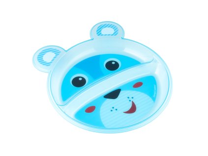 Canpol babies Plastový delený tanier HAPPY FACES medvedík