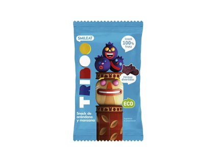 SMILEAT BIO 100% ovocné mäkké cukríky jablko a čučoriedky (25g)