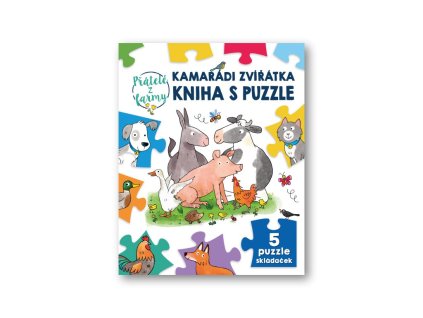 Kamaráti zvieratká kniha s puzzle Priatelia z farmy