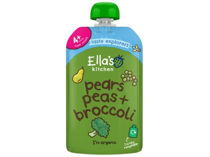 Ella's Kitchen BIO Hruška, hrášok a brokolica (120g) 1