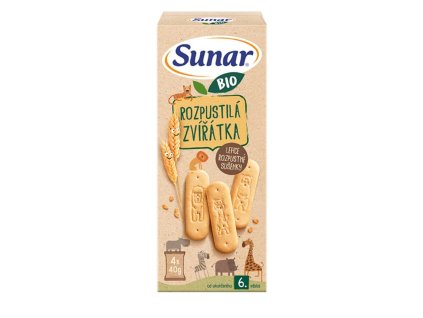 Sunar BIO sušienky Rozpustené zvieratá 160g (1)