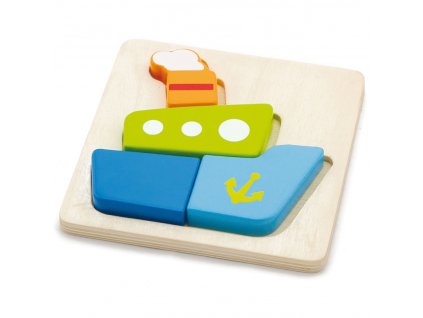 Viga Drevené puzzle pre deti Loď