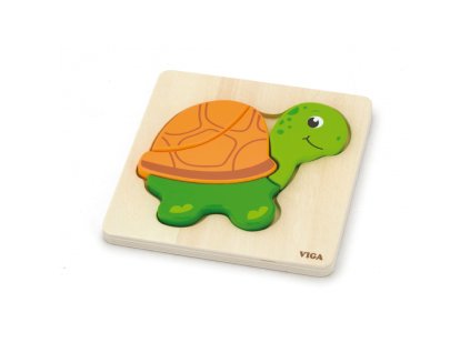 Viga Drevené puzzle pre deti Želva