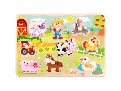 Drevené puzzle TOOKY TOY Farma 1