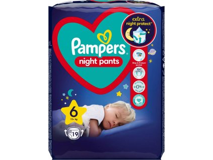 Pampers nohavičkové plienky Nights S6 19ks, 15+kg 2
