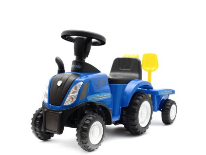 Baby Mix Traktor s traktorom a náradím New Holland modrý