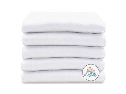 Ega Kids flanelové plienky 70x80cm (5ks) biele