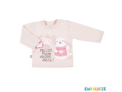 Detské tričko s dlhým rukávom WINTER beige