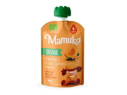 Mamuko BIO pyré z tekvice a čiernych ríbezlí (100g)