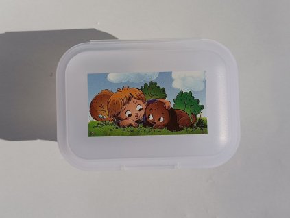 TVAR Detský desiatový box malý Chlapec a pes