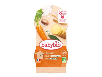 40201 babybio zelenina s krutim masem a ryzi 2x200g