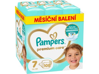 Pampers Premium care 7, 108ks, 15+kg (mesačné balenie) 2