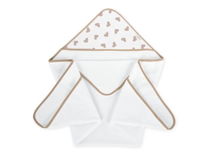 ALBERO MIO Detská froté osuška 100x100cm Srdiečkový svet