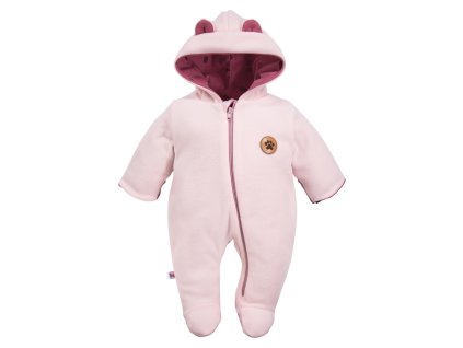 EEVI Dojčenský fleecový overal RUN&FUN ružový