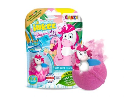 INKEE Bomba do kúpeľa s prekvapením Unicorn Beach 100g