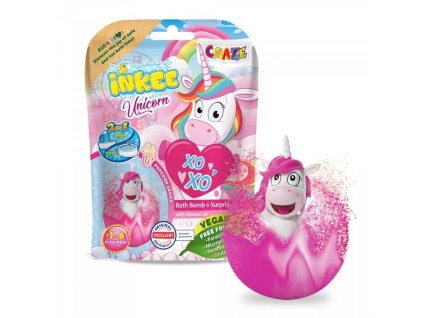INKEE Bomba do kúpeľa s prekvapením Unicorn 100g