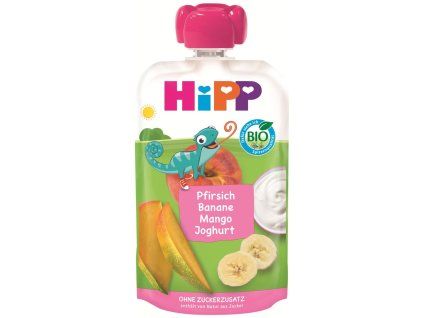 HiPP BIO Broskyňa Banán Mango Jogurt 100g 1