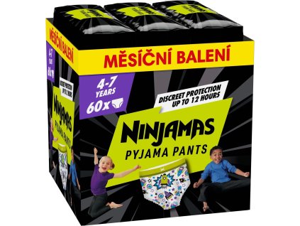 Ninjamas Pyjama Pants Vesmírne lode 4 7 rokov (60ks)
