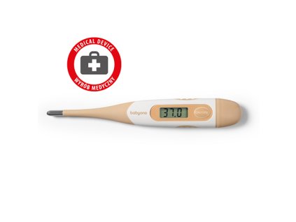 BabyOno Digitálny teplomer s ohybnou špičkou béžový