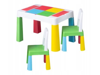 TEGGI Detská súprava stolček a stoličky 1+2 Viacfarebný