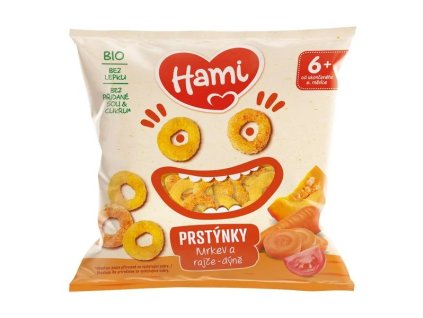 Hami BIO Krúžky mrkva a paradajka tekvica 20g