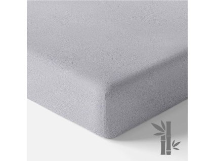 EEVI Vodotesná bambusová froté plachta 120x60 Sivá